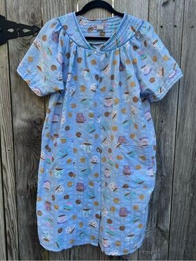 LATI FASHION Coffee Cookie Purple House Coat Women’s Large